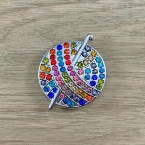 crochet needle magnetic scarf shawl pin