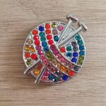 knitting magnetic shawl pin