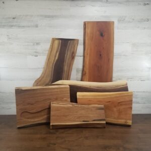 Wood charcuterie and cutting boards