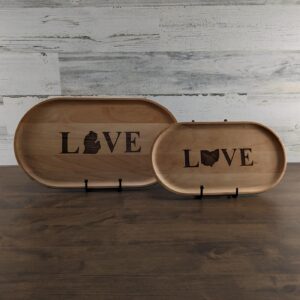 Beech serving platters customizable