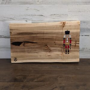 nutcracker charcuterie and cutting board hickory