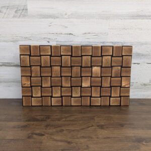 end grain cutting board basket weave