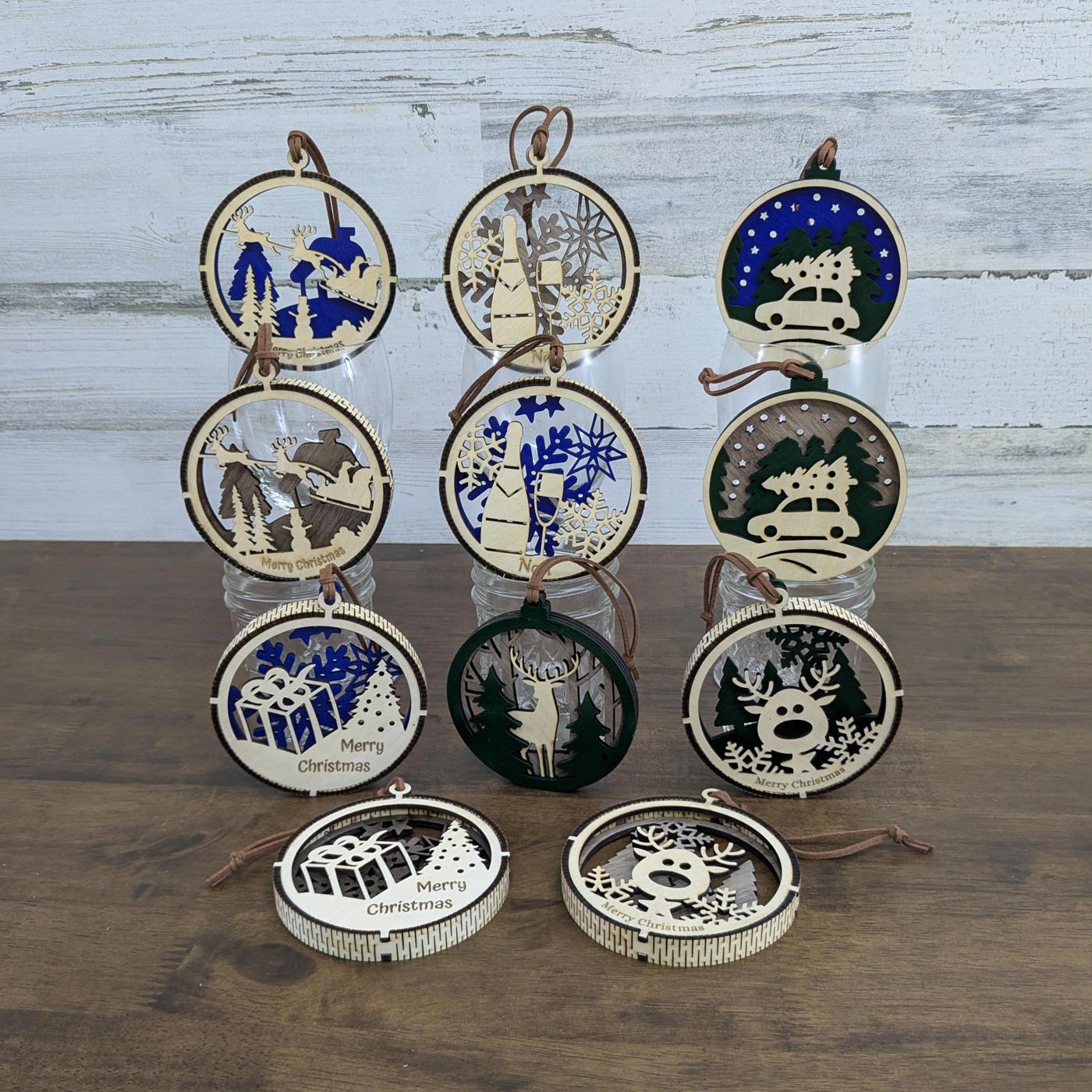 Christmas Ornaments- Lasered 3 Layers