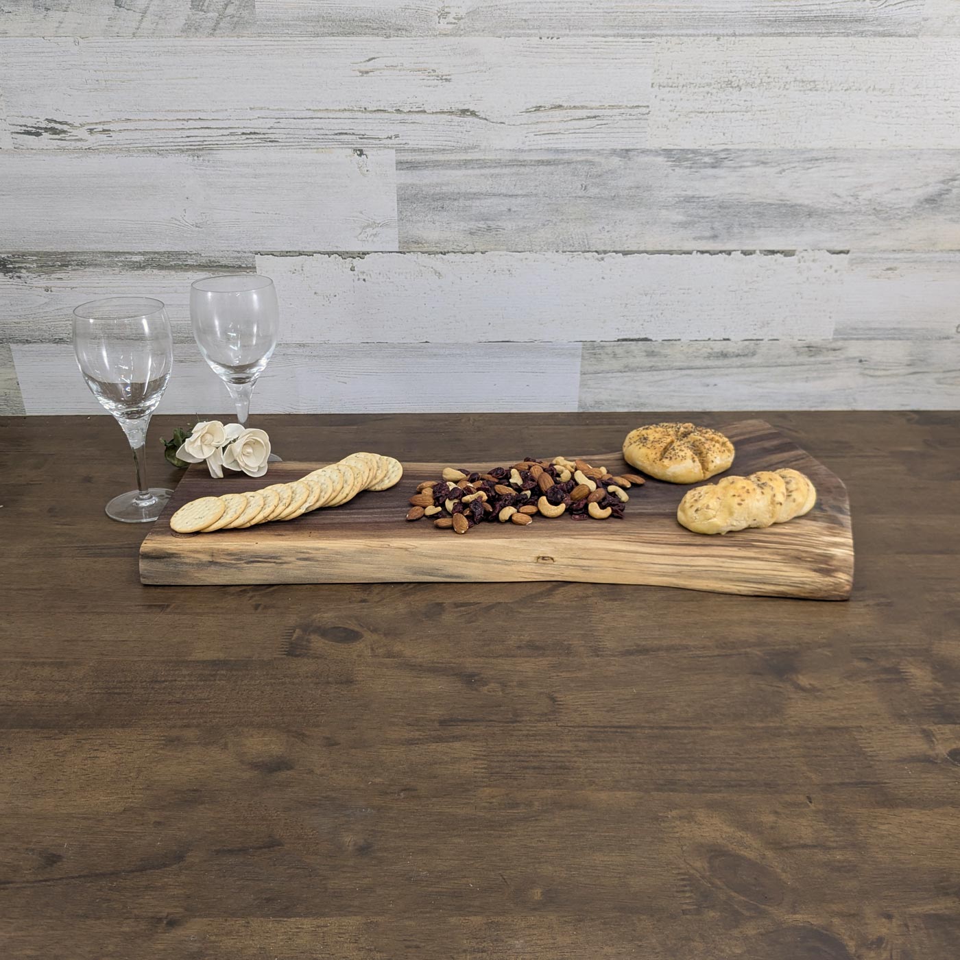 charcuterie board black walnut flat